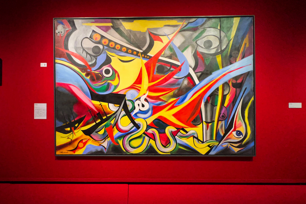 《燃える人》/ 岡本太郎 (「展覧会 岡本太郎」(東京都美術館) での展示風景)